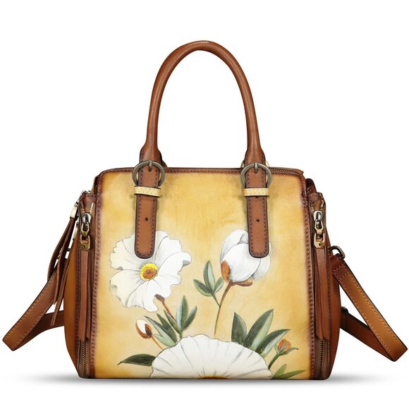 Fеіgіtоr Handbags - 5526 Leather Handbag Hand Painted Leather Top Handle Purse Handmade